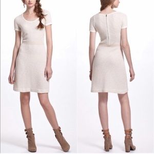 Sparrow Anthropologie Gilt Grid Sweater Dress